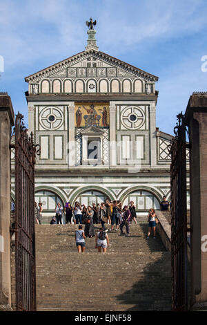 Florence, Italie Basilica di San Miniato al Monte entrée privée Banque D'Images