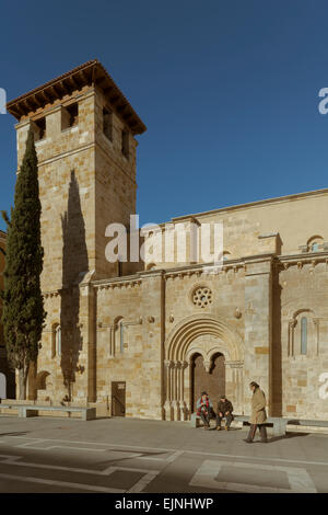 Église de Santiago del Burgo le douzième siècle temple roman dans la ville de Zamora, Castille et Leon, Espagne Banque D'Images