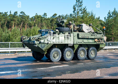 Démonstration de l'US Army le 30 mars 2015, en République tchèque. Stryker véhicule blindé Banque D'Images