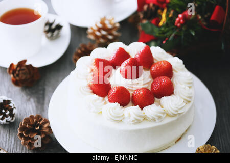 Gâteau aux fraises Banque D'Images