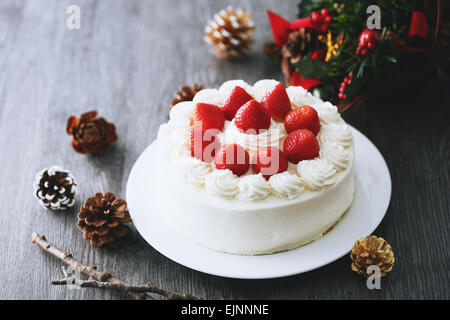 Gâteau aux fraises Banque D'Images