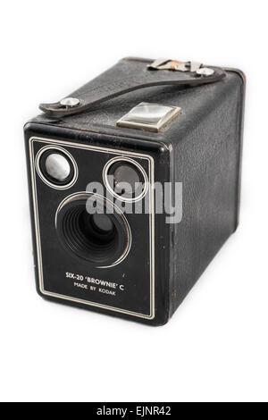 Appareil photo Kodak Brownie isolated Banque D'Images