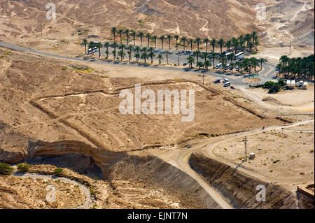 Camp Romain B. comme vu du haut de Massada en Israël Banque D'Images