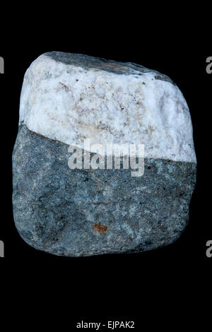 Erratique glaciaire boulder UK, quartz et de basalte Banque D'Images