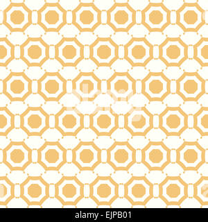 Des formes géométriques symétriques vector jaune toile textile. Peut être utilisé comme modèle de tissu. Banque D'Images