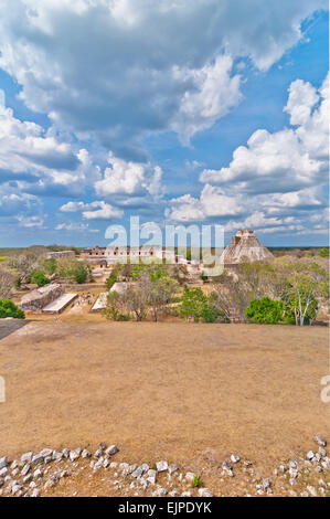 Ruine Maya d'Uxmal, Mexique complexe Banque D'Images