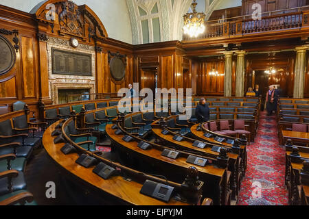 Bradford City Hall, Town Hall ou comme il est connu localement, une vue sur l'intérieur d'une journée de visite Banque D'Images