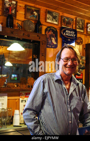 Dell, Montana, USA. Bar, café hiers hier. Barman Joe. Banque D'Images