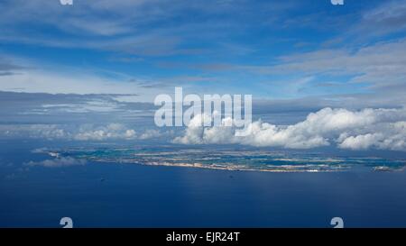 L'île de Malte avec de belles nuages, vue de l'île de Malte Banque D'Images