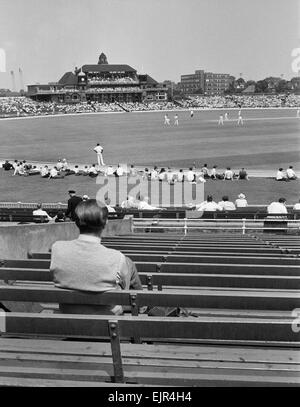 Test Match à Old Trafford. Spectateur au jeu. 13 juin 1969. Banque D'Images