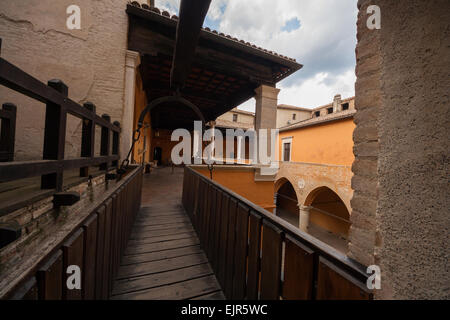 Château de Gradara, Gradara, Pesaro e Urbino, Marche, Italie Banque D'Images