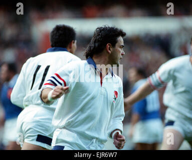 Coupe du Monde de Rugby 1991. Parc des Princes, Paris France 10 v Angleterre 19. 19 octobre 1991, Carling. *** *** Local Caption - WatScan - 06/01/2010 Banque D'Images