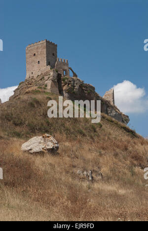 Château Norman à Cefalà Diana, Sicile, Italie. Banque D'Images