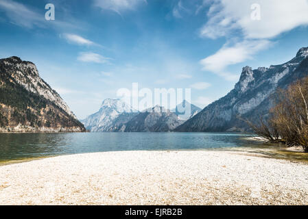 Le lac Traunsee à Gmunden Banque D'Images