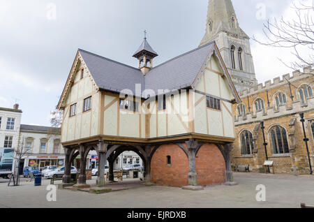 La grammaire ancienne à pans de bois dans le bâtiment de l'École de la ville de Market Harborough Leicestershire Banque D'Images