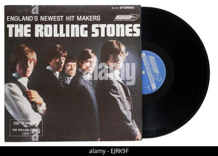 Le premier album des Rolling Stones, la version américaine sous-titrée la Nouvelle Angleterre frappé Décideurs Banque D'Images