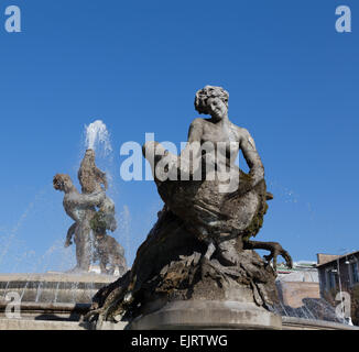 Une partie de la fontaine des Naïades sur la Piazza della Repubblica à Rome au cours de la journée Banque D'Images