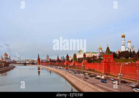 Visite de Moscou Kremlin vue sur la rivière Banque D'Images