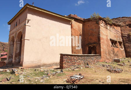 Église Abreha Atsbeha monolithique, Tigray, Éthiopie, Afrique Banque D'Images