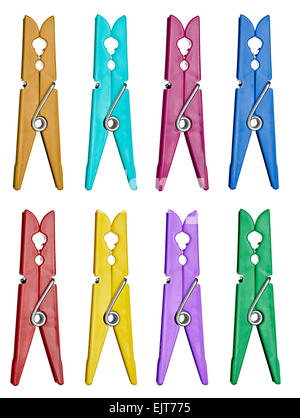 Collection de divers des pinces sur fond blanc. Chacun est tourné séparément Banque D'Images