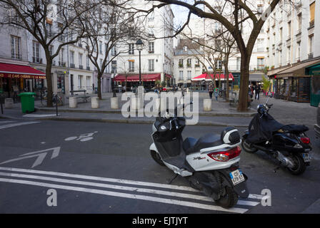 Place du Marché Sainte Catherine, Le Marais, Paris Banque D'Images