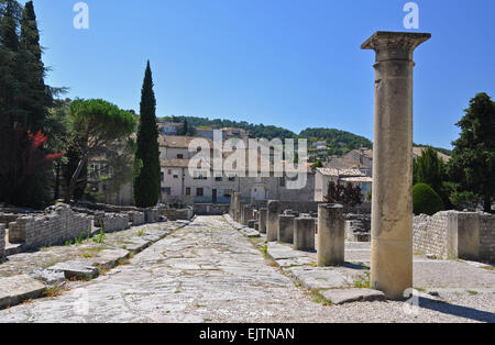 La Villasse, ces vastes ruines romaines sont à Vaison-La-Romaine, Provence, France. Ces vestiges sont situés dans t Banque D'Images