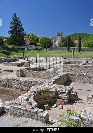 La Villasse, ces vastes ruines romaines sont à Vaison-La-Romaine, Provence, France. Ces vestiges sont situés dans t Banque D'Images