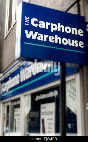 The Carphone Warehouse Shop Sign Banque D'Images