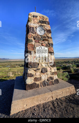 Simpson Springs Pony Express Gare Monument - Utah Banque D'Images