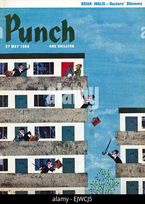 Couverture de magazine Punch en date du 27 mai 1964 illustration par Smilby aka Francis Wilford-Smith Banque D'Images