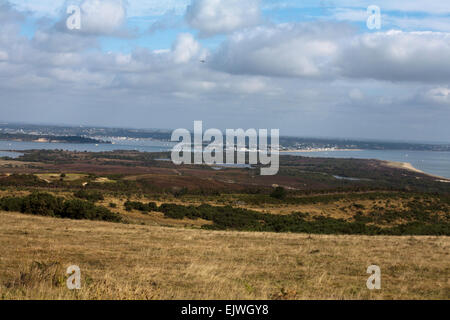 Le port de Poole Poole Sandbanks et Studland de près de neuf à Barrow à l'île de Purbeck Dorset Angleterre Banque D'Images