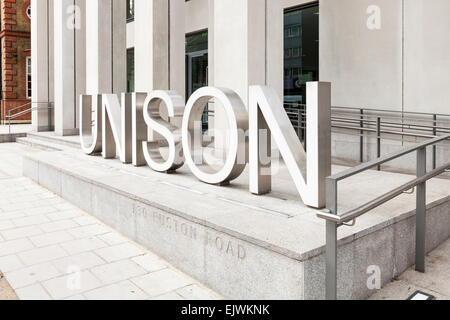 Bâtiment du siège et bureaux de l'unison, Euston Road, London, England, UK Banque D'Images