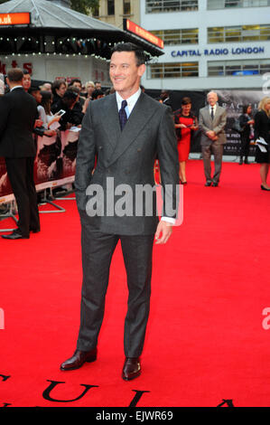 London,UK,01 octobre 2014 Luke Evans assiste à la première mondiale du film Dracula Untold à Odéon Leicester Square,West End de Londres. Banque D'Images