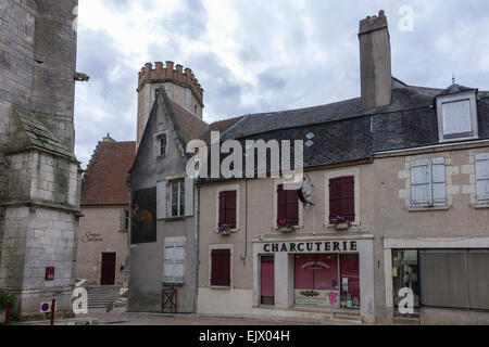 Sancerre est une ville médiévale, commune et canton, située dans le département du centre de la France qui donne sur la Loire. Banque D'Images