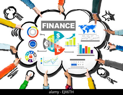 Graphique à barres finances argent investissement business concept Banque D'Images