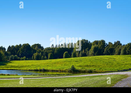 La composition du paysage estonien sur le terrain Banque D'Images