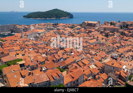 Birds Eye View de Dubrovnik Banque D'Images