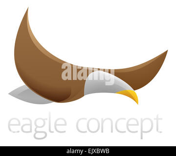 Résumé Une illustration d'un aigle volant concept design Banque D'Images