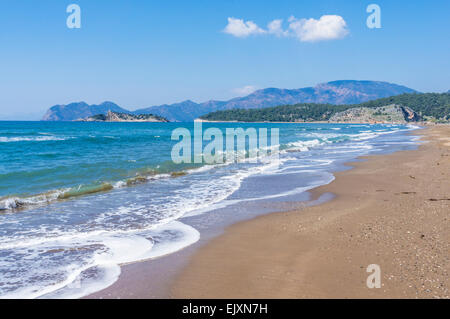 La plage d'Iztuzu Dalyan, Province de Mugla, plage, Région de l'Egée, la Turquie Banque D'Images