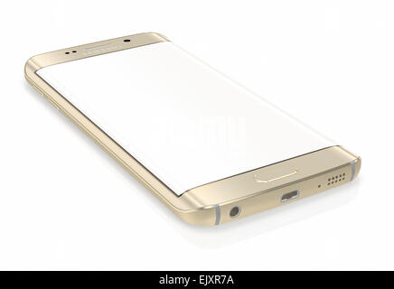 Samsung Galaxy S6 est le premier appareil à double écran en verre incurvé Banque D'Images