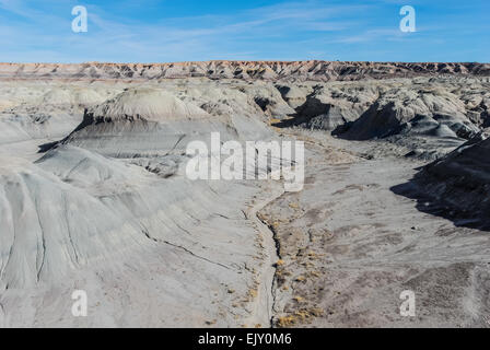 Vue d'hélicoptère de l'antenne du nord de l'Arizona's Painted Desert zone. USA. Banque D'Images