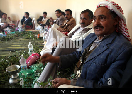 Session de khat Al Manakha, Yémen. Banque D'Images