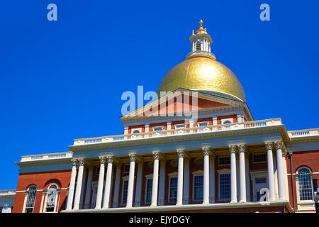 Boston Massachusetts State House golden dome en France Banque D'Images