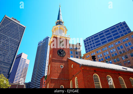 Old South Meeting House Boston site historique dans le Massachusetts USA Banque D'Images