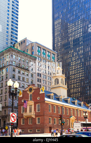 Old State House Boston Massachusetts USA en bâtiment Banque D'Images