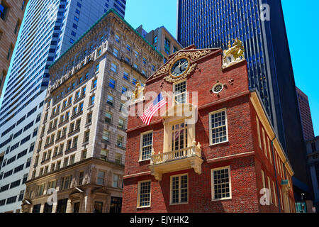 Old State House Boston Massachusetts USA en bâtiment Banque D'Images