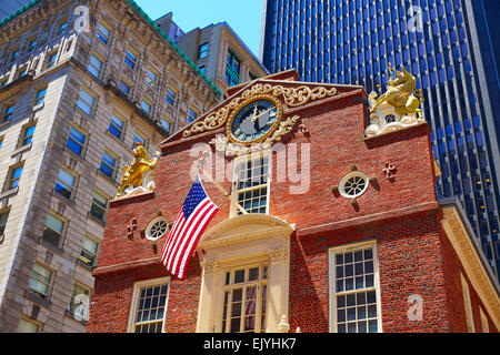 Old State House Boston Massachusetts USA en bâtiment Banque D'Images