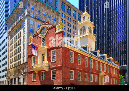 Old State House Boston Massachusetts USA en bâtiment Banque D'Images