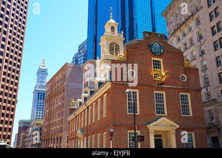 Old State House Boston Massachusetts USA en bâtiment Banque D'Images