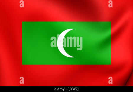 D'un drapeau des Maldives. Close Up. Banque D'Images